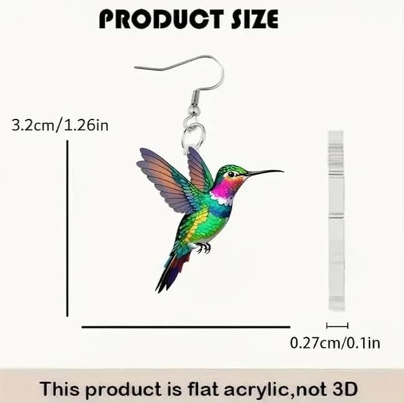 Colorful Hummingbird Earrings