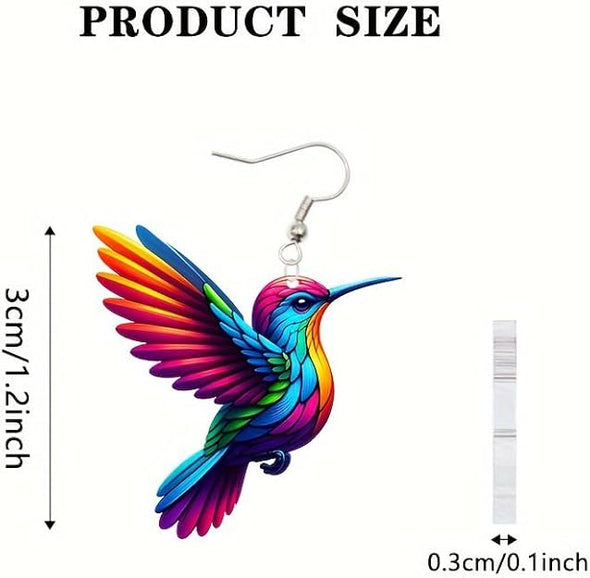 Colorful Hummingbird Earrings