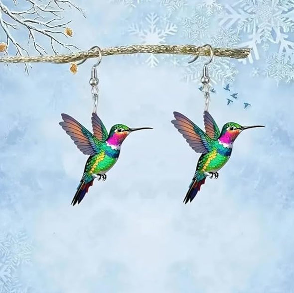 Colorful Hummingbird Earrings