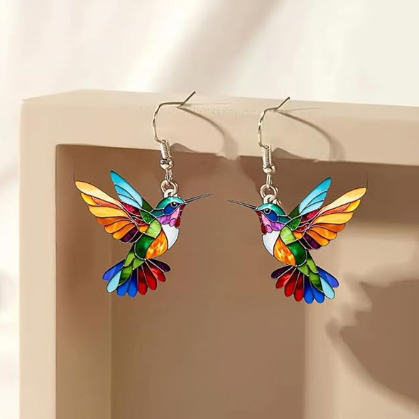 Colorful Hummingbird Earrings