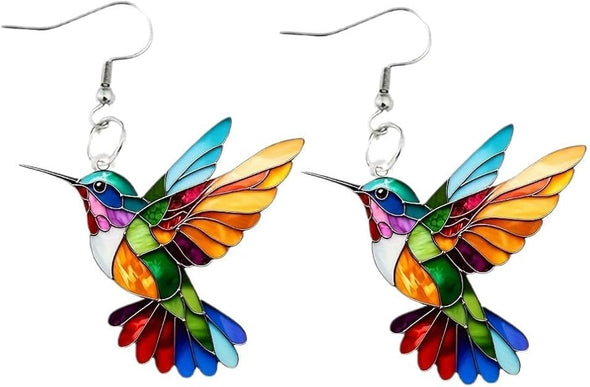 Colorful Hummingbird Earrings