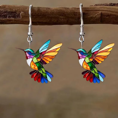 Colorful Hummingbird Earrings