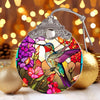 Hummingbird Christmas Glass Ornament - We Love Hummingbirds