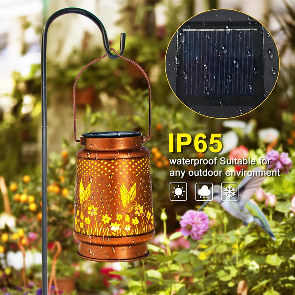 Hummingbird Outdoor Hanging Solar Lantern - We Love Hummingbirds