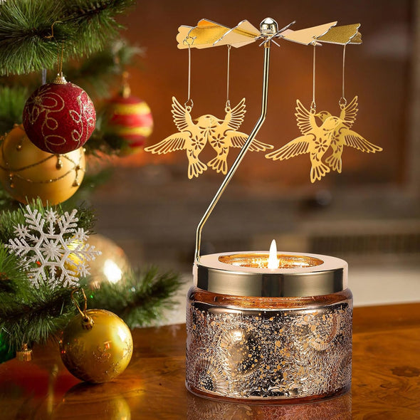 Hummingbird Tabletop Candle Unique Rotating Lantern - We Love Hummingbirds