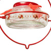 Crimson Decorative Glass Hummingbird Feeder - We Love Hummingbirds