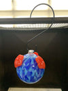 Stained Glass Hanging Hummingbird Feeder - Shades of Blue - New - We Love Hummingbirds