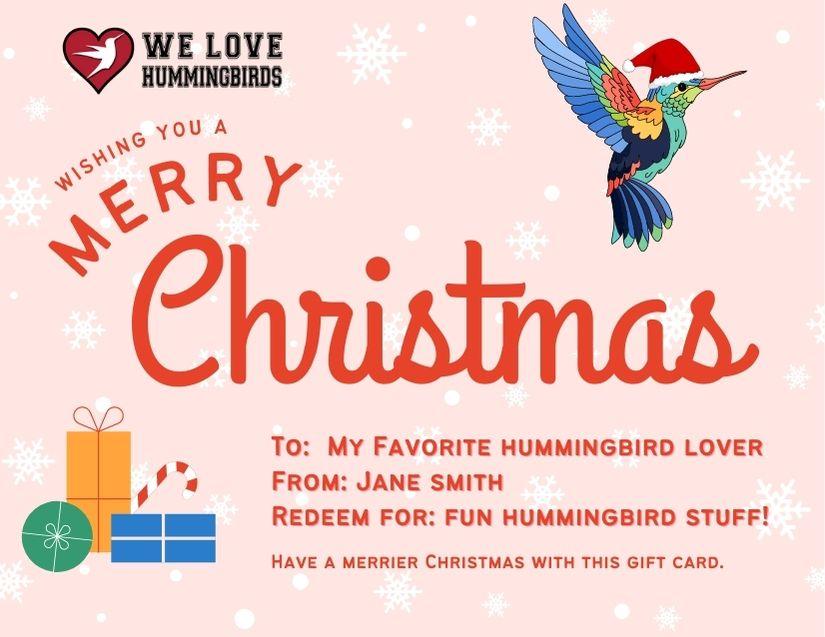 We Love Hummingbirds Gift Card